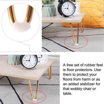 Harfington Uxcell 4pcs Heavy Hairpin Coffee Table Leg Iron Mid Century Style Furniture Leg