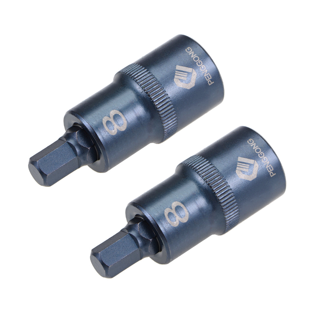 uxcell Uxcell Drive x Hex Bit Socket, S2 Steel Bits, CR-V Sockets Metric (For Hand Use Only)