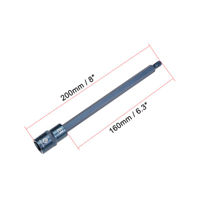 Harfington Uxcell Drive x Triple Square Spline Bit Socket, S2 Steel Bits, CR-V Socket (for Hand Use Only)