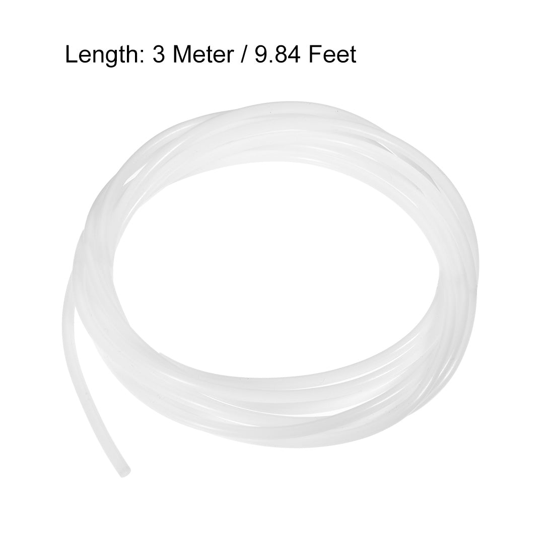 uxcell Uxcell PTFE Tube 9.8Ft - ID 2mm x OD 4mm Fit 1.75 Filament for 3D Printer White