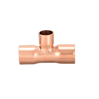 Harfington Uxcell 7/8-inch x 5/8-inch x 7/8-inch Copper Reducing Tee Copper Pressure Pipe Fitting Conector  for Plumbing Supply and Refrigeration