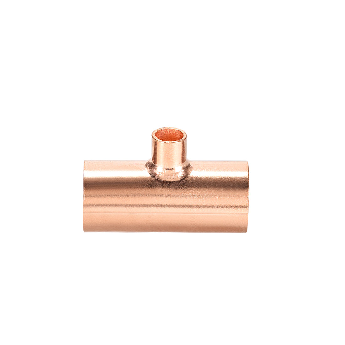 uxcell Uxcell 5/8-inch x 1/4-inch x 5/8-inch Copper Reducing Tee Copper Pressure Pipe Fitting Conector  for Plumbing Supply and Refrigeration 2pcs