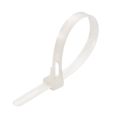 uxcell Uxcell Reusable Cable Ties 200mmx7.2mm Adjustable Nylon Zip Ties Wraps White 50pcs