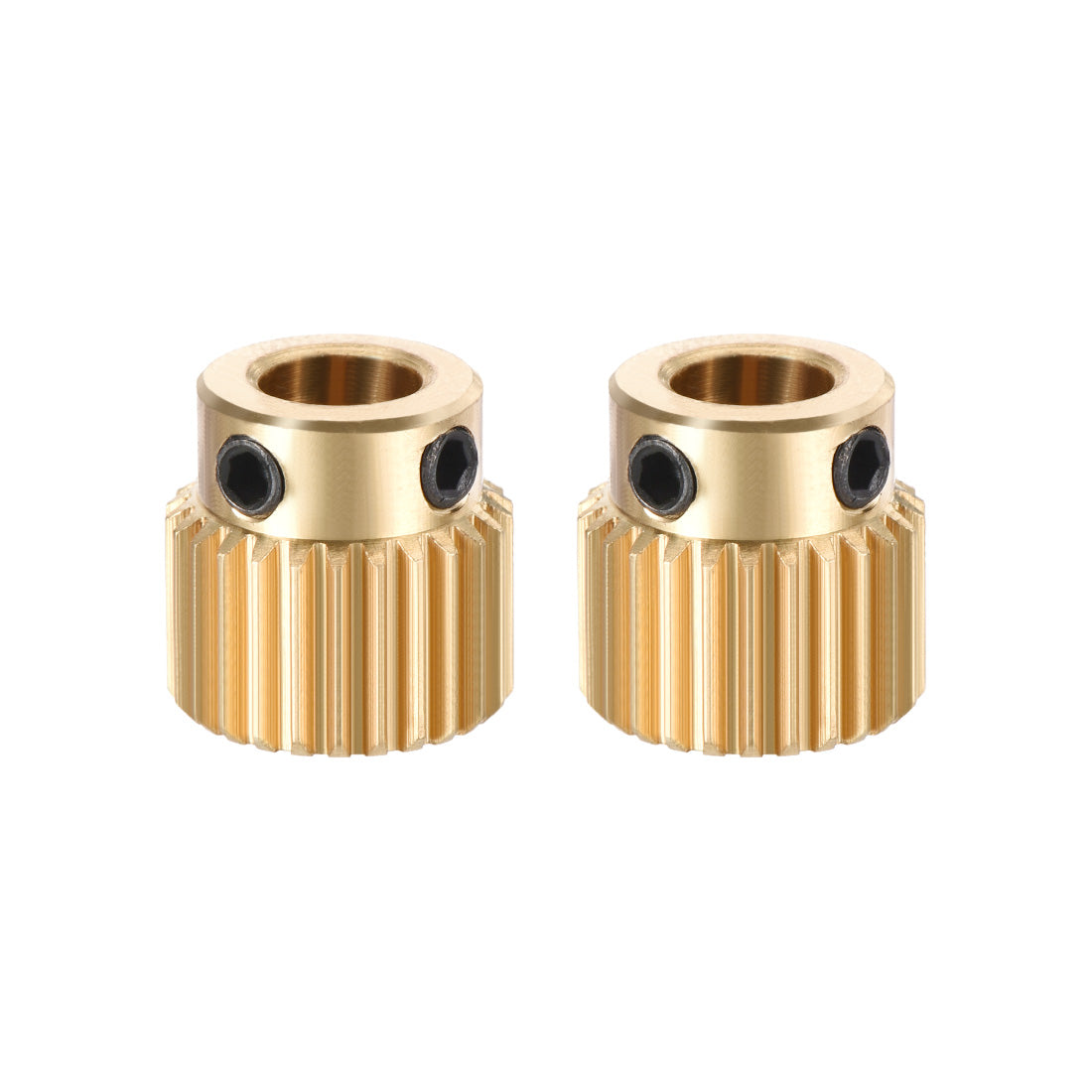 uxcell Uxcell Brass Drive Gear Extruder Wheel 26 Teeth 5mm Bore 2pcs