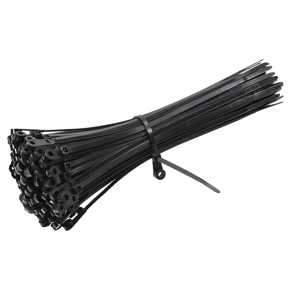 uxcell Uxcell Cable Zip Ties 200mmx3.6mm Self-Locking Nylon Tie Wraps Black 200pcs