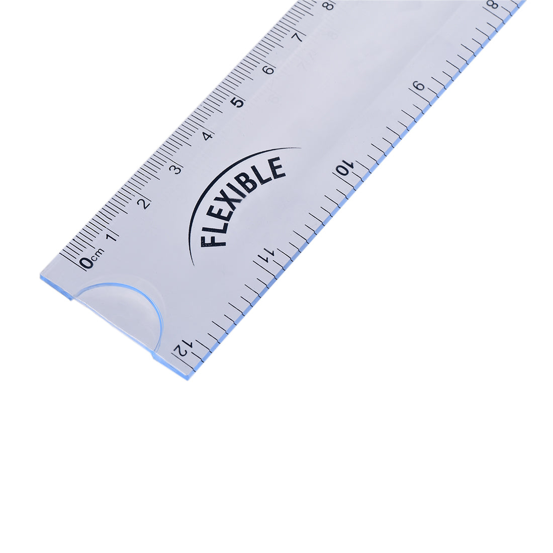 uxcell Uxcell Flexible Straight Ruler 30cm 12 Inch PVC Measuring Tool Clear 2pcs