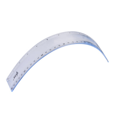 Harfington Uxcell Flexible Straight Ruler 30cm 12 Inch PVC Measuring Tool Clear 2pcs