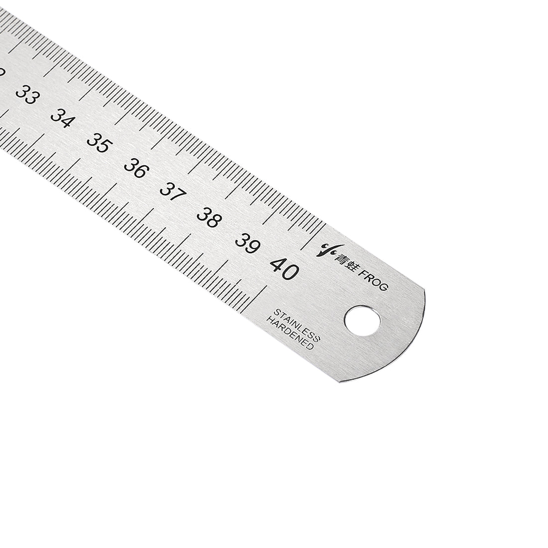 uxcell Uxcell Straight Ruler 40cm 16 Inch Metric Stainless Steel Measuring Tool with Hanging Hole