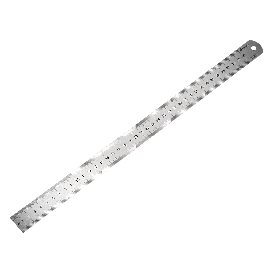 uxcell Uxcell Straight Ruler 40cm 16 Inch Metric Stainless Steel Measuring Tool with Hanging Hole