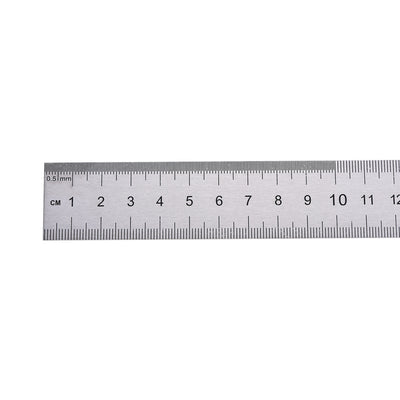 Harfington Uxcell Straight Ruler 50cm 20 Inch Metric Stainless Steel Measuring Tool with Hanging Hole