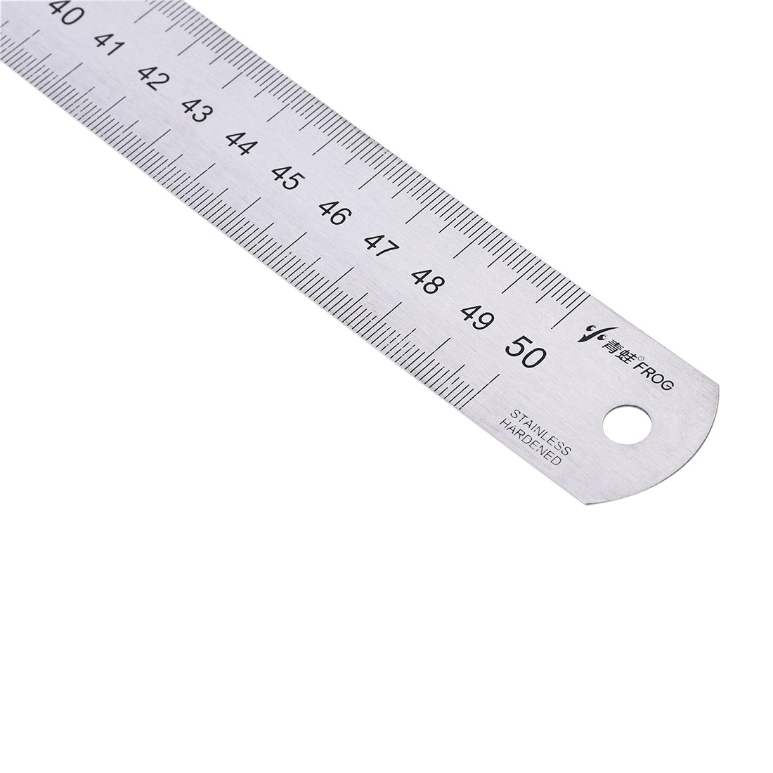 uxcell Uxcell Straight Ruler 50cm 20 Inch Metric Stainless Steel Measuring Tool with Hanging Hole