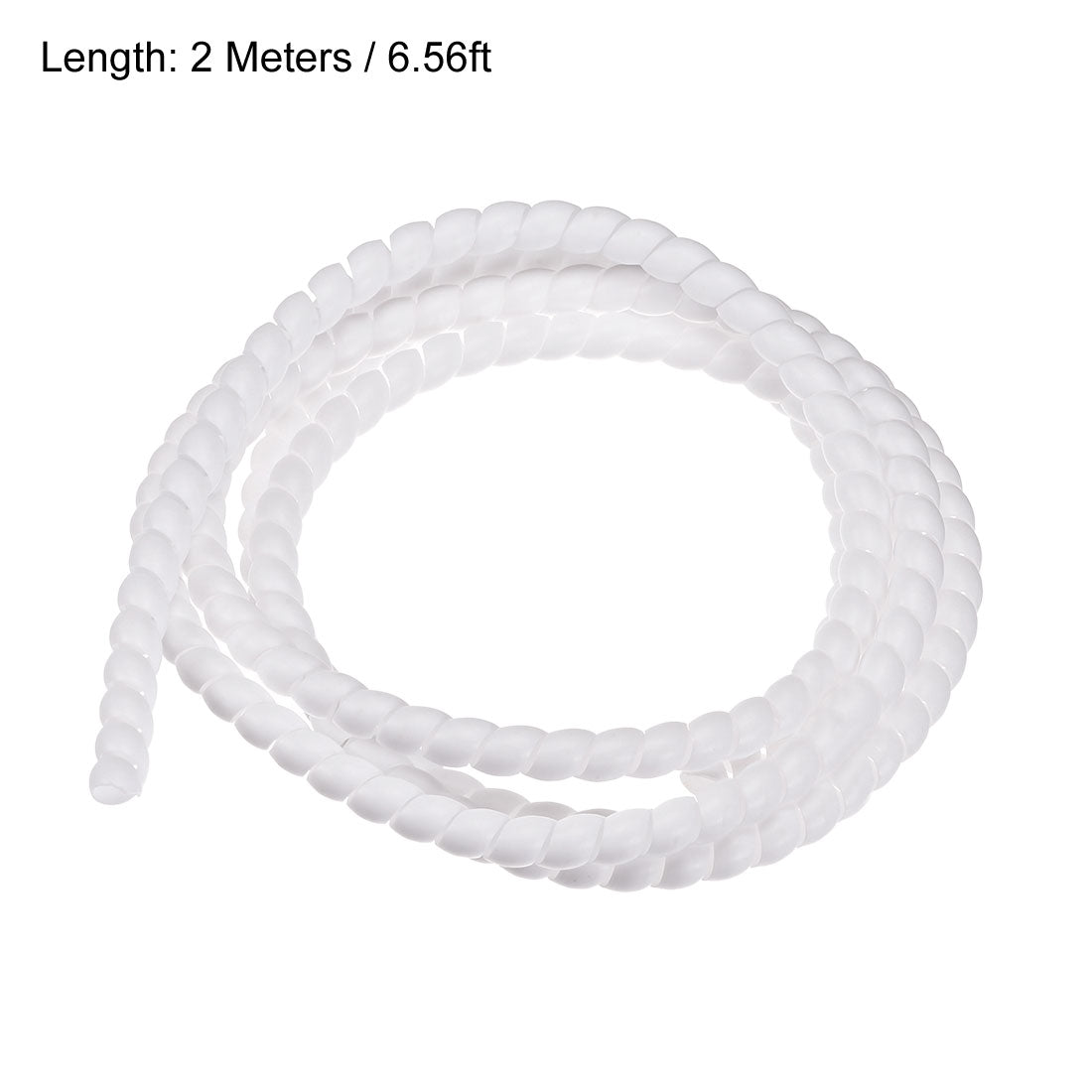 uxcell Uxcell Flexible Spiral Tube Wrap Cable Management Sleeve 10mm x 12mm Computer Wire Manage Cord 2 Meters Length White