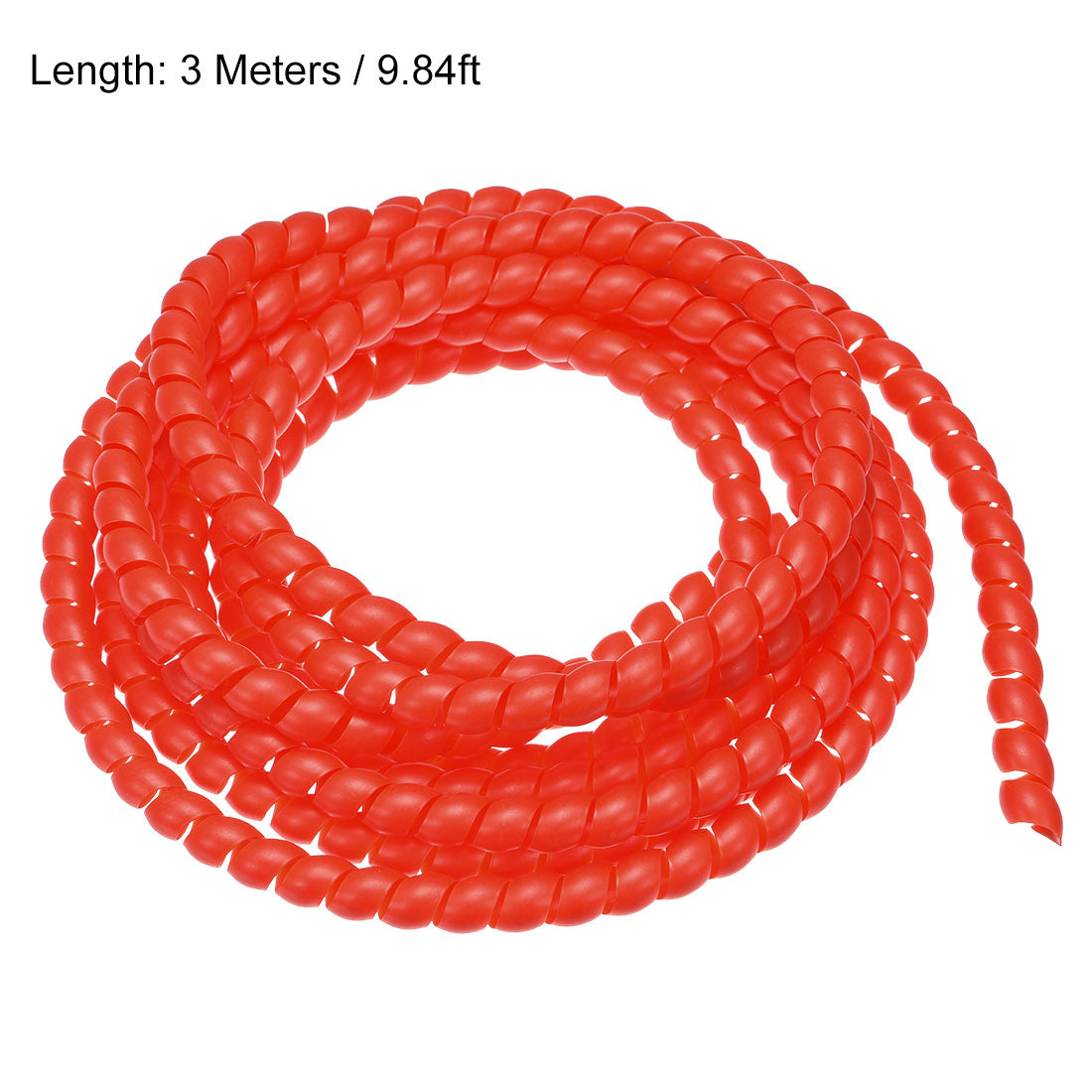 uxcell Uxcell Flexible Spiral Tube Wrap Cable Management Sleeve 10mm x 12mm Computer Wire Manage Cord 3 Meters Length Red