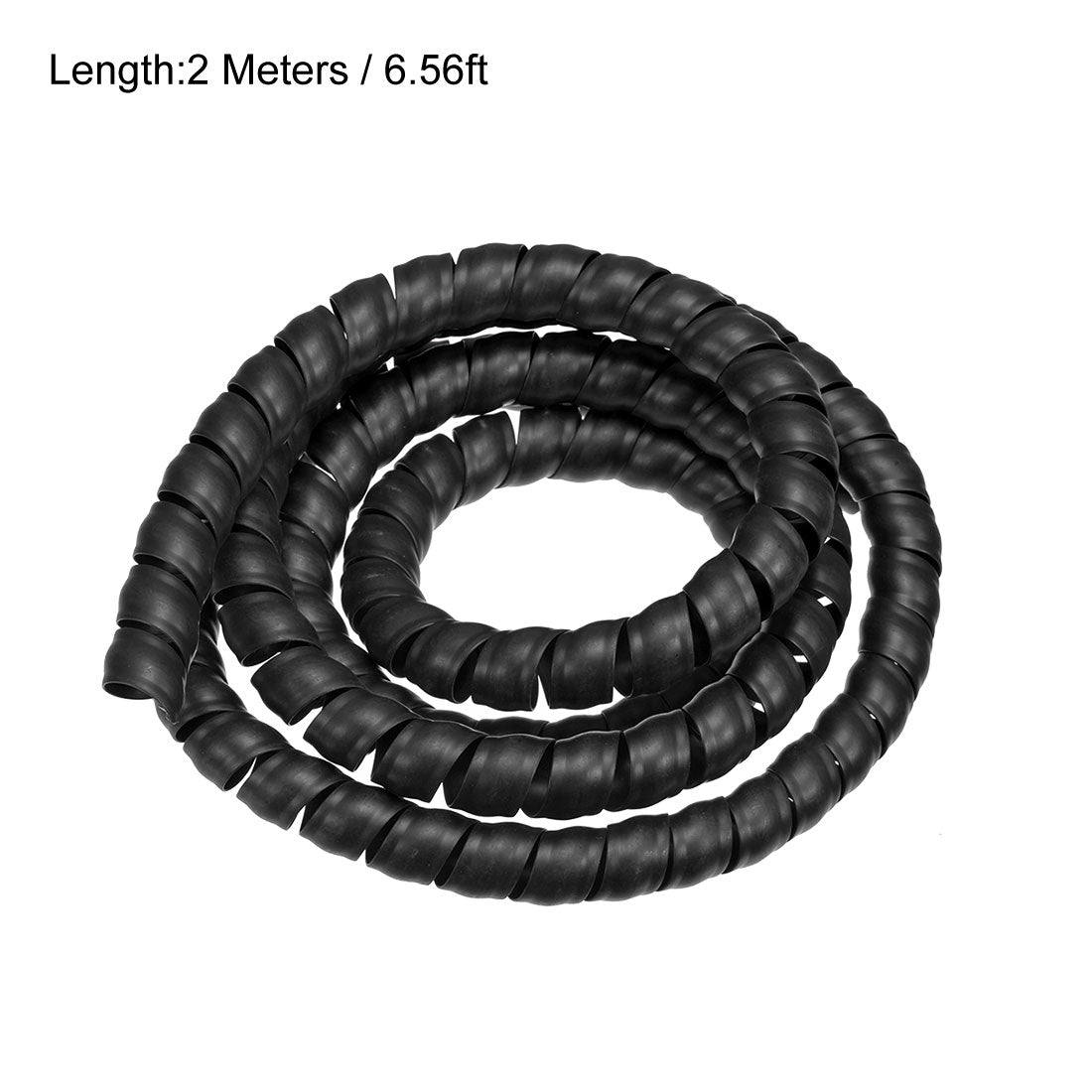 uxcell Uxcell Flexible Spiralrohrwickel Kabelführungshülse 20 mm x 24 mm Kabel verwalten 2 Meter Länge Schwarz