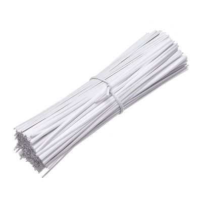 Harfington Uxcell 4 Inches Plastic Twist Ties Reusable Cable Cord Wire Ties White 500pcs