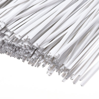 Harfington Uxcell 4 Inches Plastic Twist Ties Reusable Cable Cord Wire Ties White 500pcs