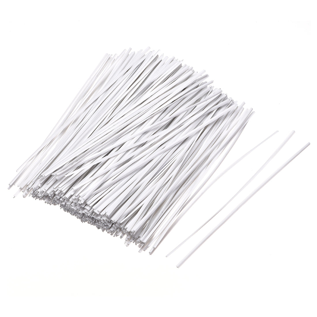 uxcell Uxcell 4 Inches Plastic Twist Ties Reusable Cable Cord Wire Ties White 500pcs