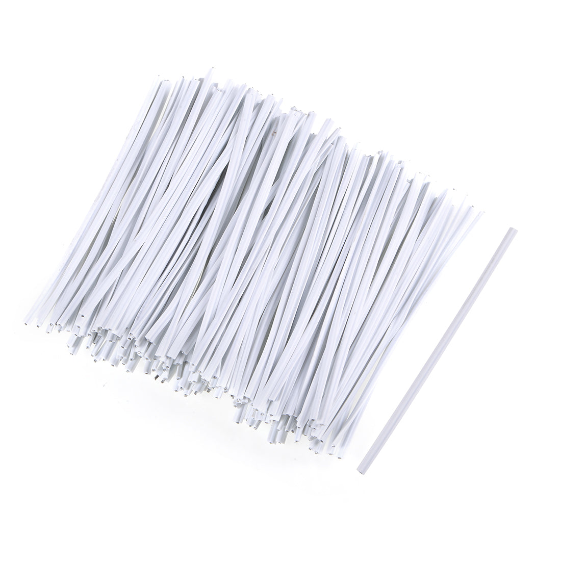 uxcell Uxcell 3 Inches Plastic Twist Ties Reusable Cable Cord Wire Ties White 1000pcs