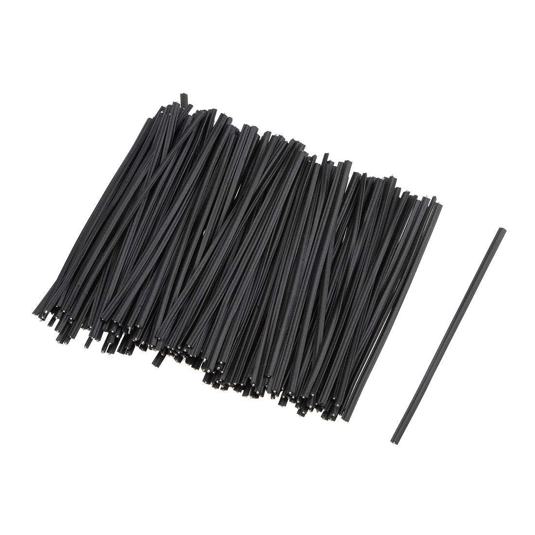 uxcell Uxcell 3 Inches Plastic Twist Ties Reusable Cable Cord Wire Ties Black 500pcs