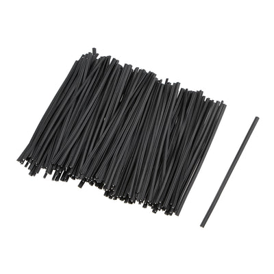 Harfington Uxcell 3 Inches Plastic Twist Ties Reusable Cable Cord Wire Ties Black 500pcs