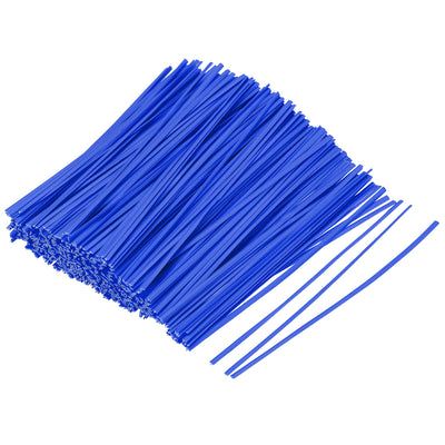 Harfington Uxcell 5 Inches Plastic Twist Ties Reusable Cable Cord Wire Ties Blue 500pcs