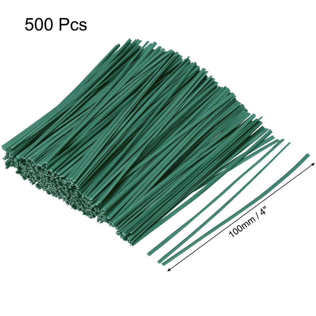 uxcell Uxcell 4 Inches Plastic Twist Ties Reusable Cable Cord Wire Ties Green 500pcs