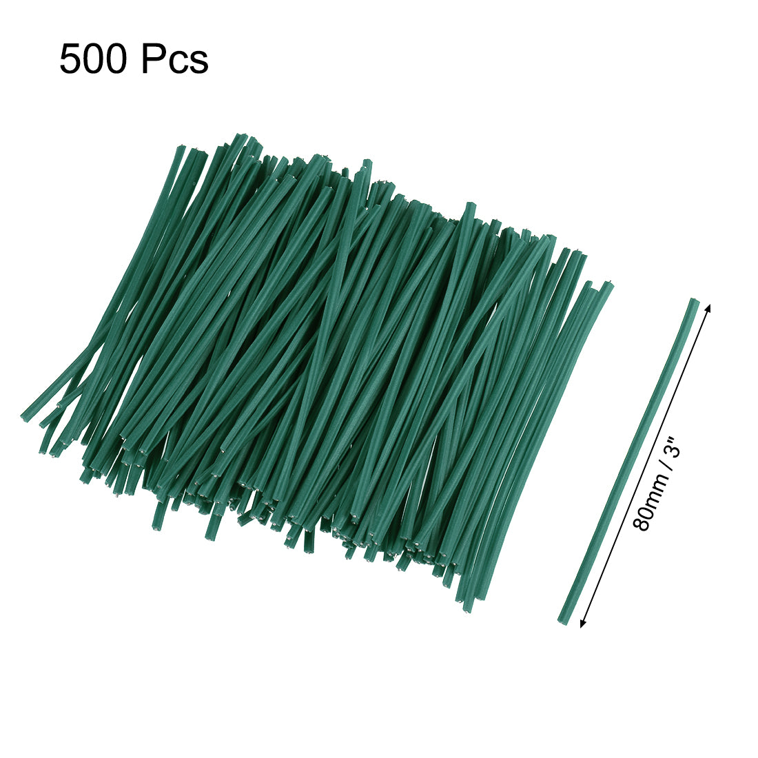 uxcell Uxcell 3 Inches Plastic Twist Ties Reusable Cable Cord Wire Ties Green 500pcs