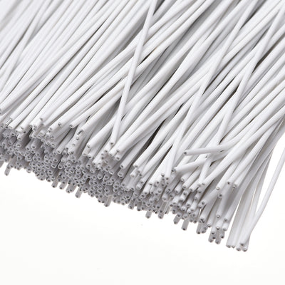 Harfington Uxcell 6 Inches Metallic Twist Ties Reusable Cable Cord Wire Ties White 500pcs