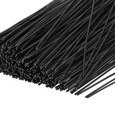 Harfington Uxcell 4 Inches Metallic Twist Ties Reusable Cable Cord Wire Ties Black 500pcs