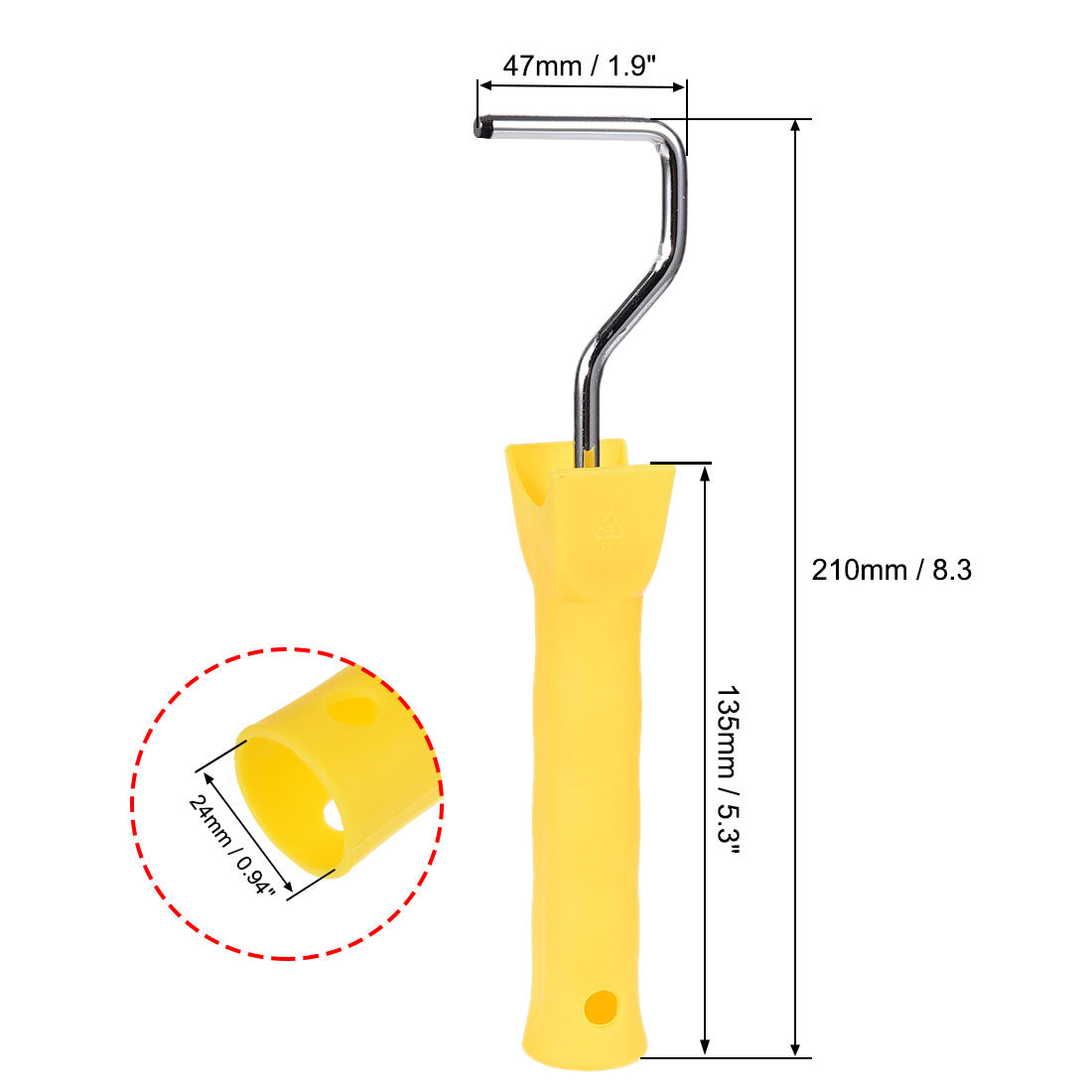 uxcell Uxcell Mini Farbroller Rahmen 2 Zoll Kunststoff Griff für Wand Reparatur Malerei