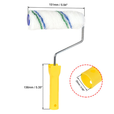 Harfington Uxcell Farbroller Pinsel 6 Zoll 151mm für Haushalt Wandmalerei mit Kunststoffgriff