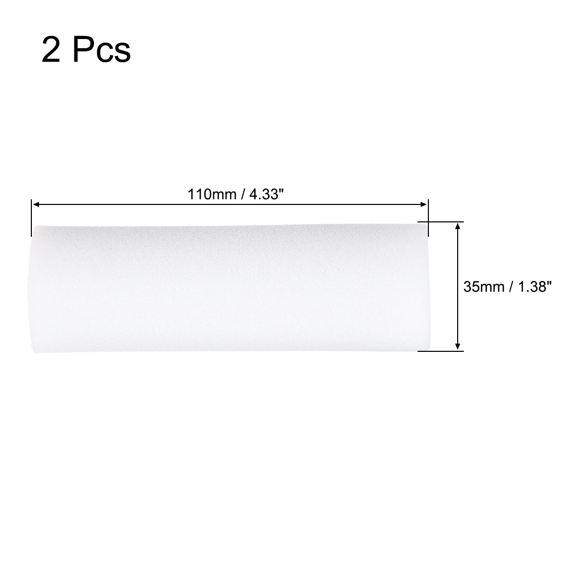 uxcell Uxcell 2stk. Farbroller Abdeckung 4,5 Zoll 111mm Mini Schwamm Pinsel für Haushalt Wandmalerei