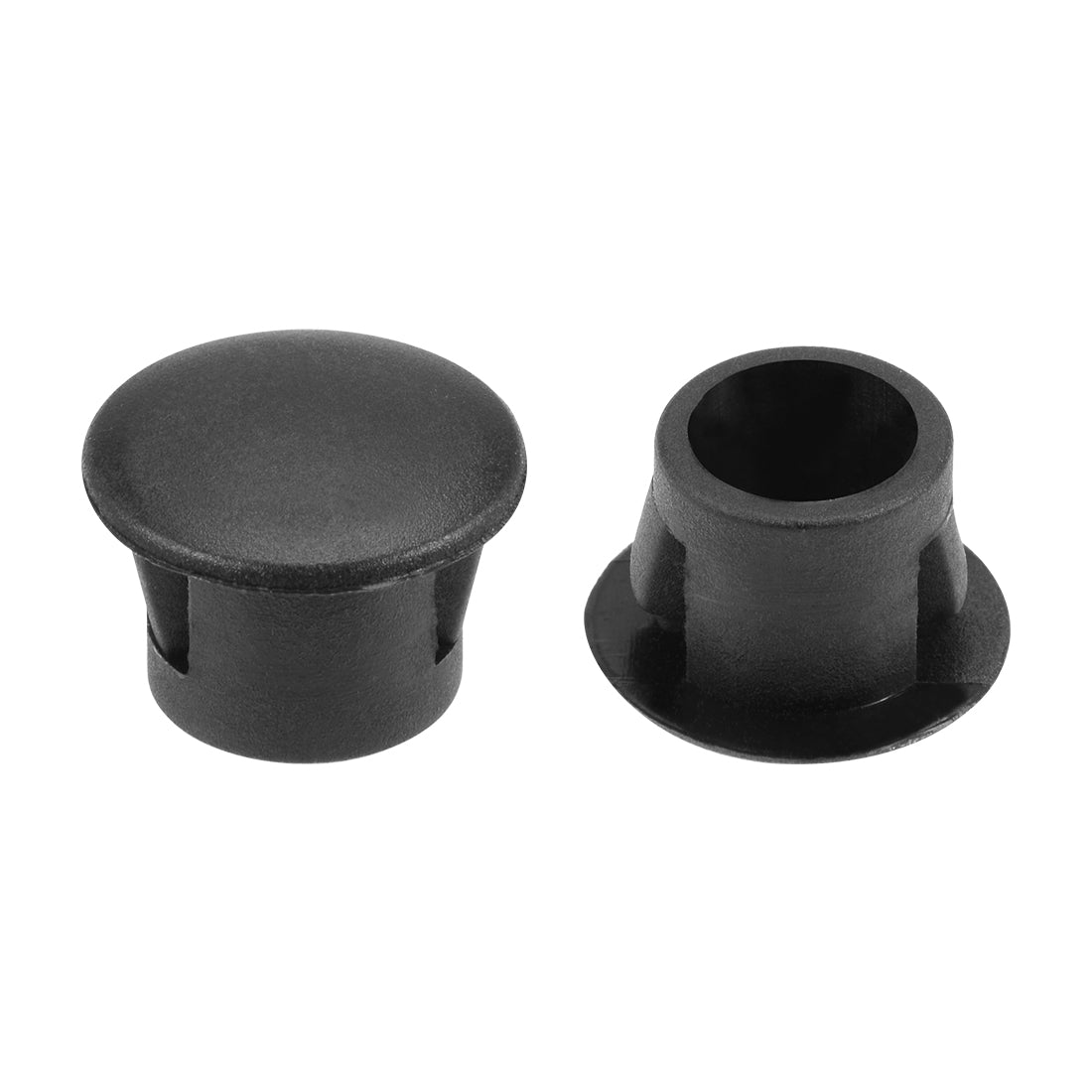 uxcell Uxcell Hole Plugs Black Plastic 8mm Snap in Locking Hole Tube Fastener Cover Flush Type Panel Plugs 100 Pcs