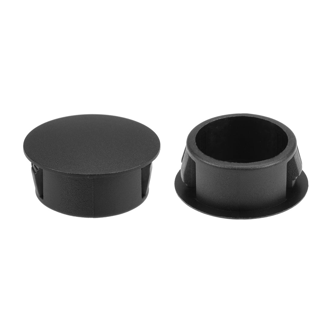 uxcell Uxcell Hole Plugs Black Plastic 22mm(7/8-inch) Snap in Locking Hole Tube Fastener Cover Flush Type Panel Plugs 50 Pcs