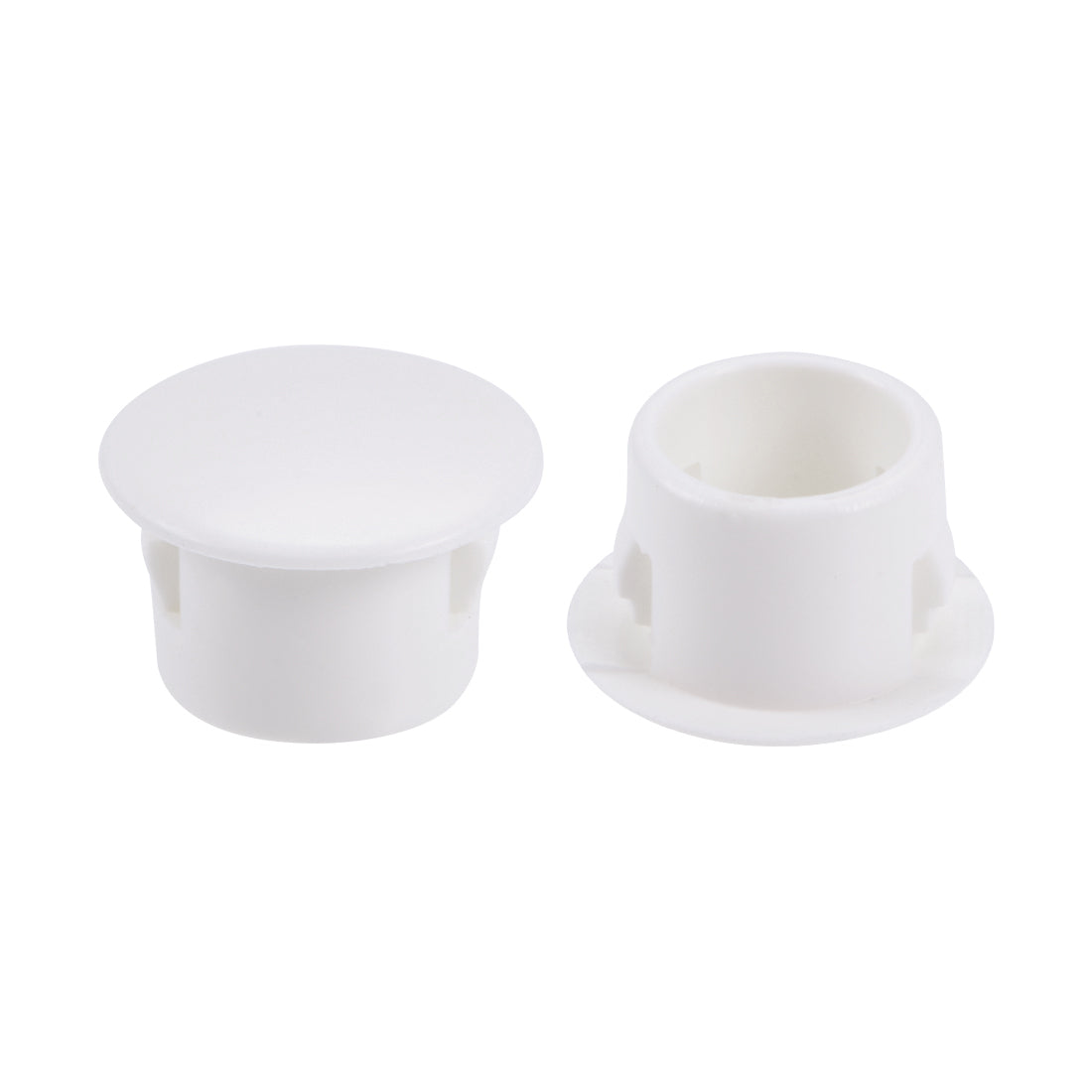 uxcell Uxcell Hole Plugs White 13mm(1/2-inch) Snap in Locking Hole Tube Fastener Cover 50 Pcs