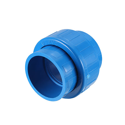 Harfington Uxcell 32mm x 32mm PVC Pipe Fitting Union Solvent Socket Quick Connector Blue