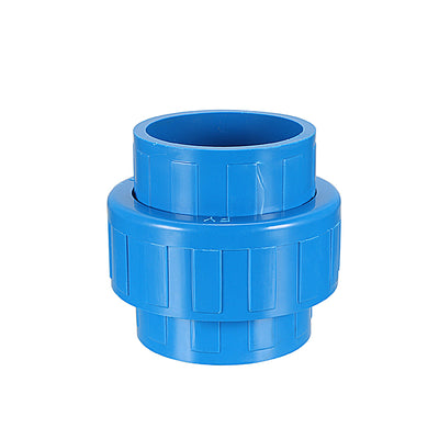 Harfington Uxcell 32mm x 32mm PVC Pipe Fitting Union Solvent Socket Quick Connector Blue