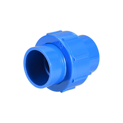 Harfington Uxcell PVC Rohrfitting Verbindungslösungsmuffe Schnellverbinder Blau 40mm x 40mm