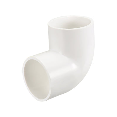 Harfington Uxcell PVC Pipe Fitting 90 Degree Elbow Schedule 40 White 50mm Socket