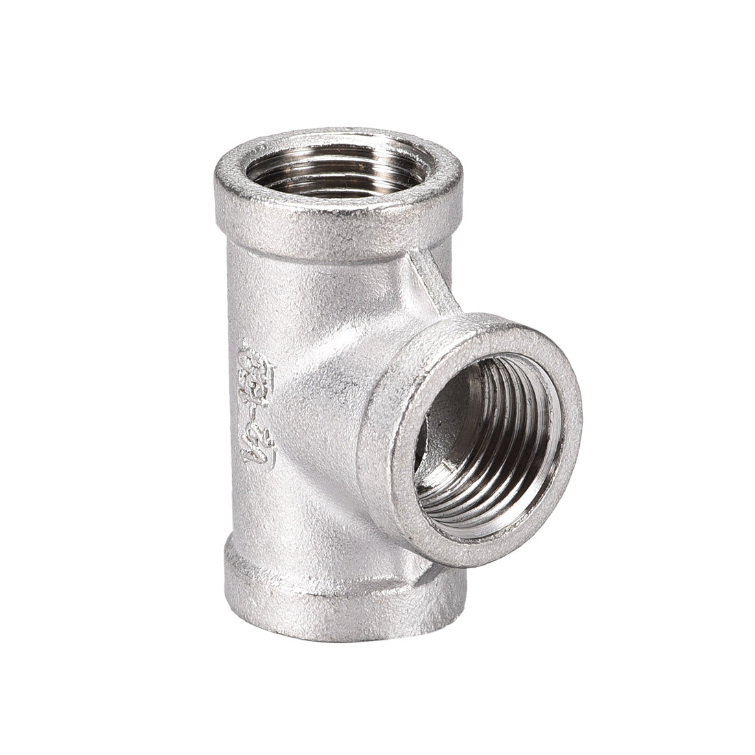 uxcell Uxcell Edelstahl 304 Gussrohr Fitting Gewinde Klasse 150 T-förmiger Anschluss Kupplung 1/2 BSPT, 2St