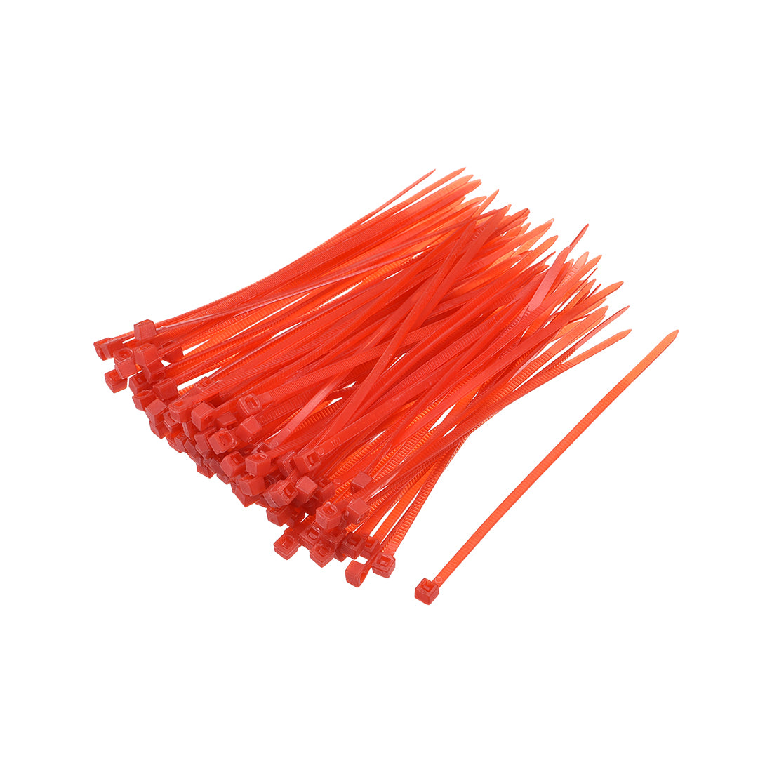 uxcell Uxcell Cable Zip Ties 100mmx2.5mm Self-Locking Nylon Tie Wraps Red 300pcs