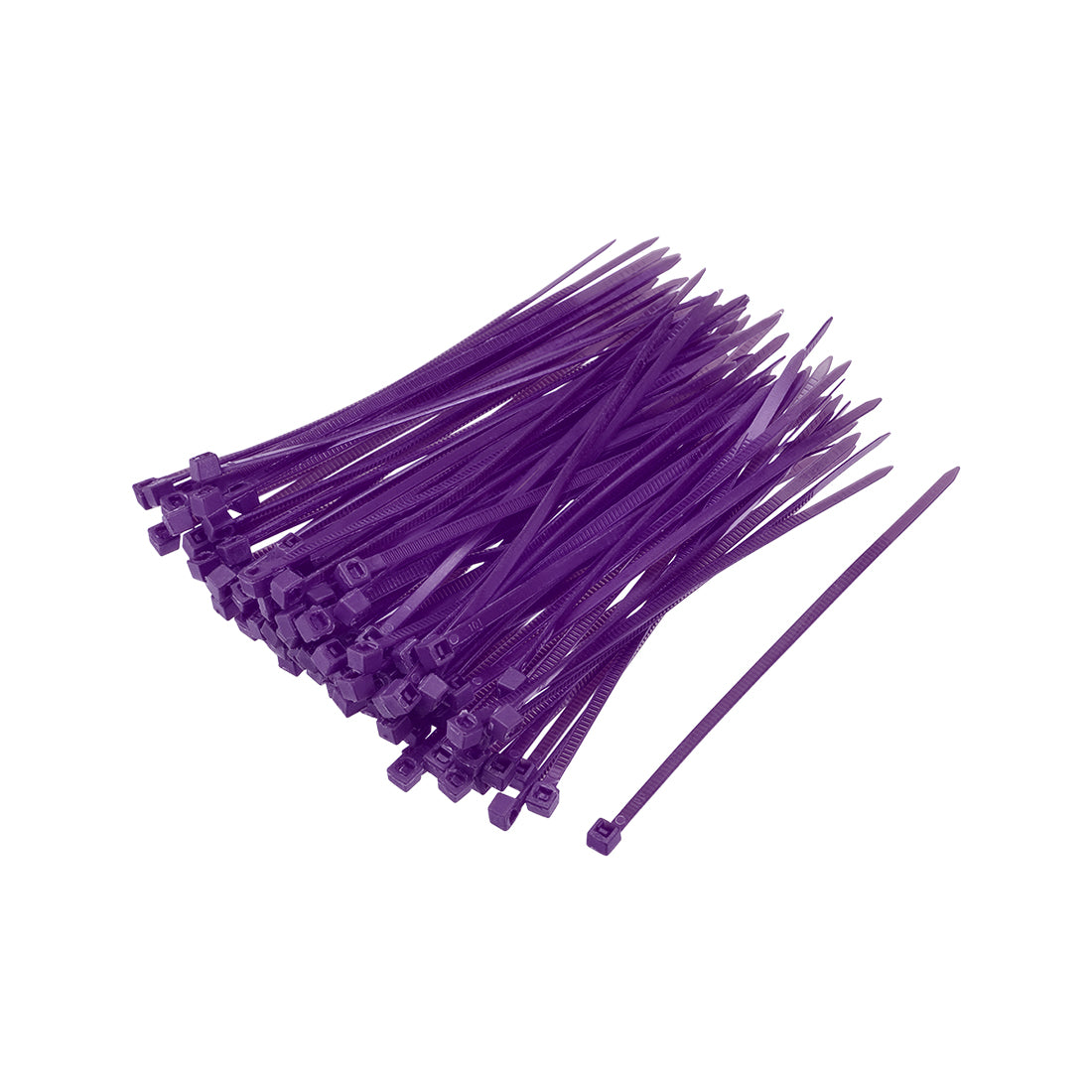 uxcell Uxcell Cable Zip Ties 100mmx2.5mm Self-Locking Nylon Tie Wraps Purple 300pcs