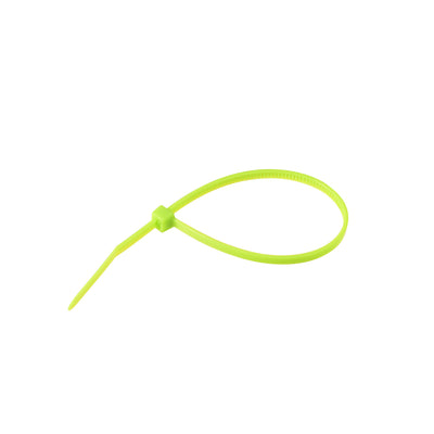 Harfington Uxcell Cable Zip Ties 150mmx2.5mm Self-Locking Nylon Tie Wraps Fluorescent Green 100pcs