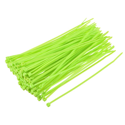 uxcell Uxcell Nylon Cable Zip Ties 150mmx2.5mm Tie Wraps Fluorescent Green 200pcs