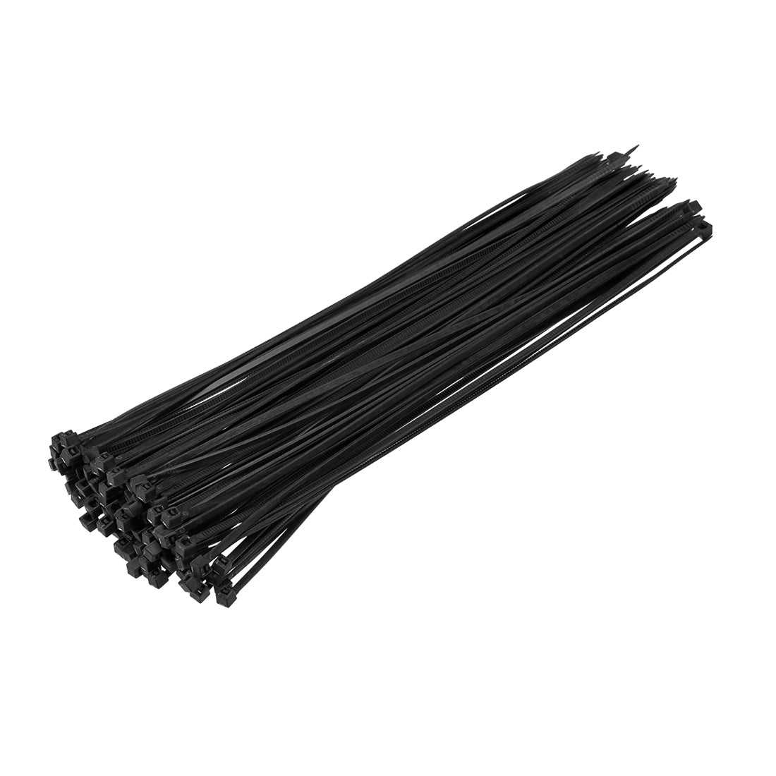 uxcell Uxcell Cable Zip Ties 200mmx2.5mm Multi-Purpose Nylon Tie Wraps Black 100pcs