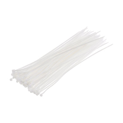 uxcell Uxcell Cable Zip Ties 200mmx2.5mm Multi-Purpose Nylon Tie Wraps White 200pcs