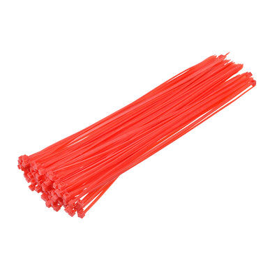 uxcell Uxcell Cable Zip Ties 200mmx2.1mm Self-Locking Nylon Tie Wraps Red 300pcs