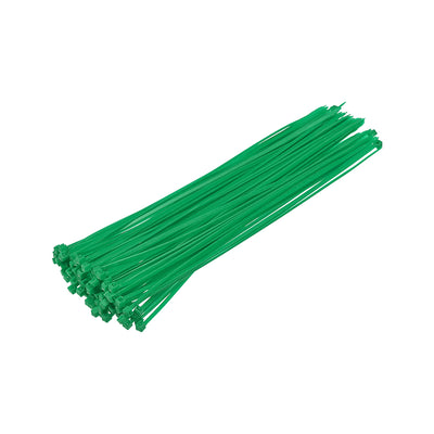 uxcell Uxcell Cable Zip Ties 200mmx2.1mm Self-Locking Nylon Tie Wraps Green 300pcs