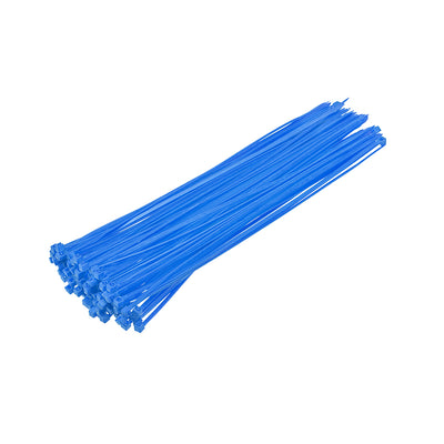 uxcell Uxcell Cable Zip Ties 200mmx2.1mm Self-Locking Nylon Tie Wraps Blue 300pcs