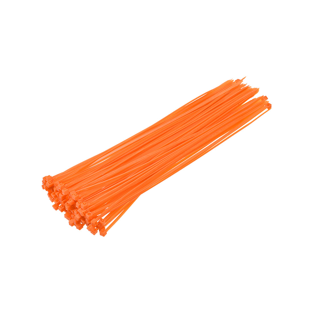 uxcell Uxcell Cable Zip Ties 200mmx2.5mm Self-Locking Nylon Tie Wraps Orange 100pcs